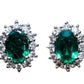 Egeria - White Gold (18K), Natural Diamonds and Natural Emerald  Earrings