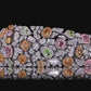 Crispina - Gold Bracelet (18K)  with Natural white , Colored Diamonds, Colored Natural sapphires, and Natural Emeralds