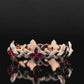 Octavia - Bracelet in Natural White and Black Naturals Diamonds and  Rose Gold ( 18k ), Blue and Colored Naturals Sapphires, Naturals Emeralds, and Naturals Rubies.
