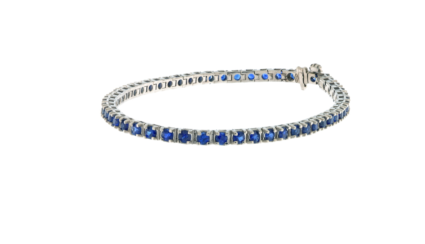 5.6 ct Royal Blue Ceylon Sapphire Bracelet - Natural Untreated