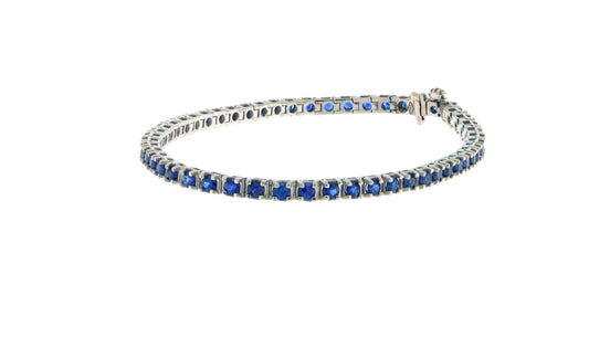 5.6 ct Royal Blue Ceylon Sapphire Bracelet - Natural Untreated